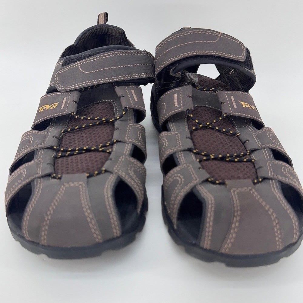Teva Omnium Mens 12 Brown Water Hiking Trail Sandals Fisherman Shoe